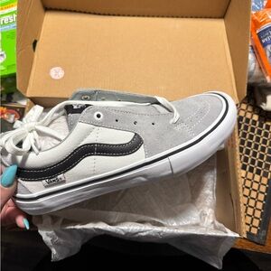 Vans Classic Gray and White Low-Tops